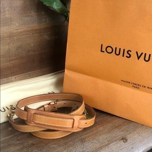 D Louis Vuitton vachetta crossbody strap speedy